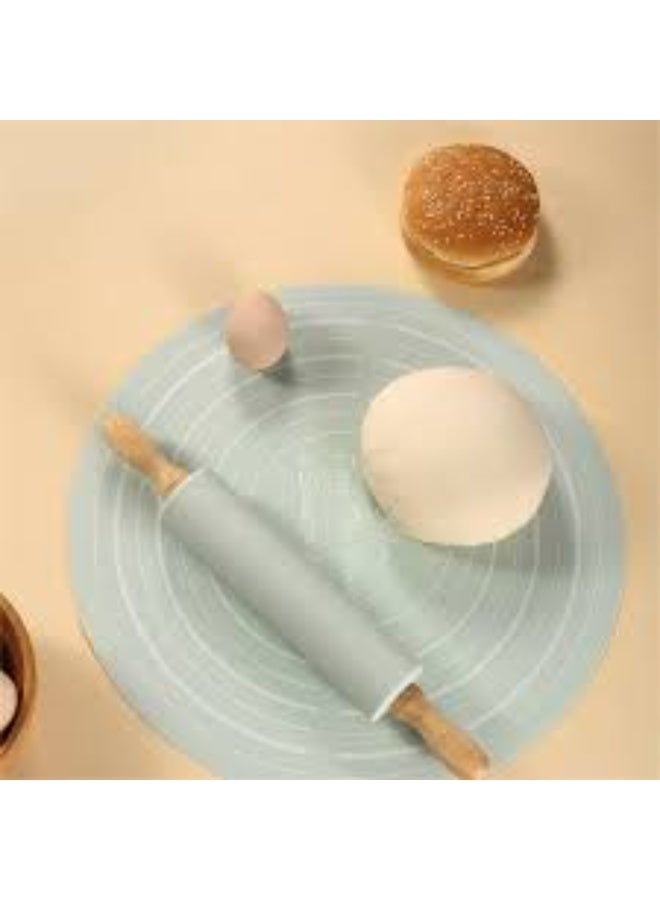 Silicone Baking Mat for Pastry with Measurement Circles – Non-Stick Dough Rolling Pad, Heat Resistant Reusable Kneading Surface for Bread, Pizza & Cookies - Image 3